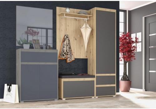 <h3 class=ctjt>Předsíňová sestava ARBORETO SET 1 dub artisan/šedá</h3><img src=/nabytek-predsin_pfoto-small-1KjUO-2009058141.jpg> Předsíňová sestava ARBORETO SET 1 dub artisan/šedá