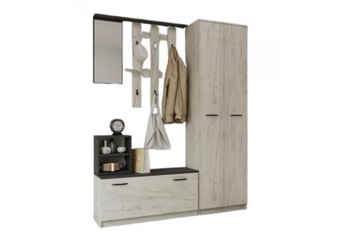 RENO předsíňová sestava, bílý craft/grafit