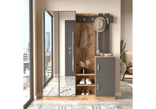 JENKS loftová předsíňová sestava, borovice / antracit