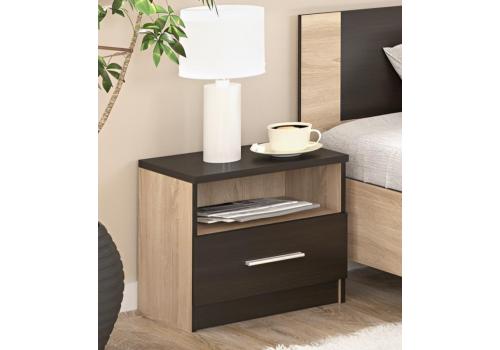 Noční stolek 2 ks VERONIKA dub sonoma/wenge