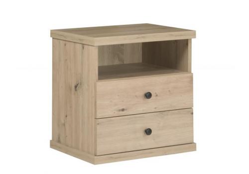 Noční stolek 2S BARBUS dub artisan/černá