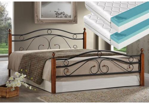 Postel 180x200 cm FLORA + 2 ks matrace 90 cm FUTURA 90