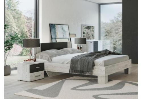 AGADIR manželská postel 160, antracit/light artwood