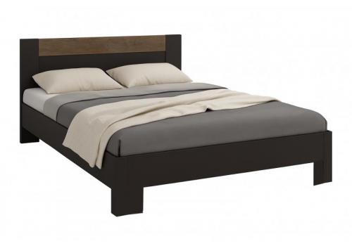 AGADIR manželská postel 160, antracit/dub grunge colonial