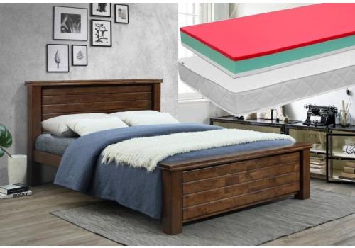 Postel 180x200 cm BAYERN + 2 ks matrace 90 cm LITERA 90