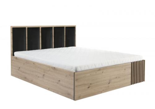 Postel s úlož. prostorem 180x200 BARBUS dub artisan/černá
