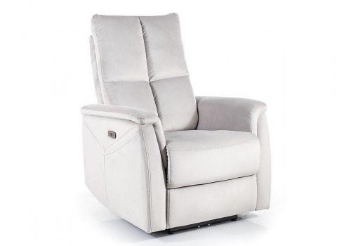 NEPTUNVM polohovací křeslo s masážní funkcí, světle šedá