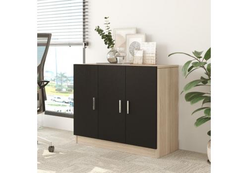 ZAFRA office skříňka, dub/černá