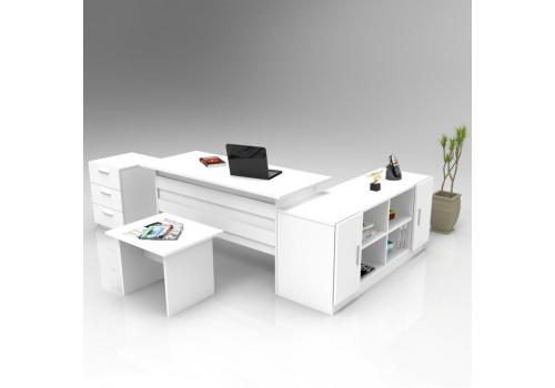 ARLUNO kancelářský set se skříňkou, bílá