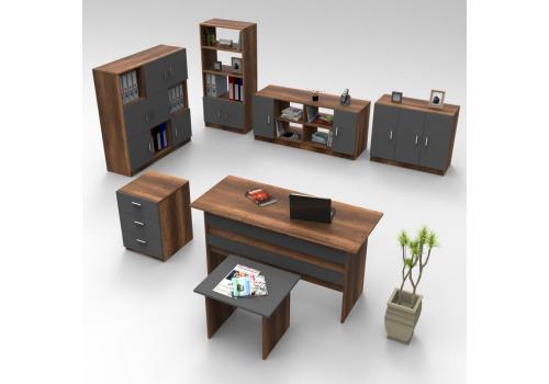 FRONTERA kancelářský set se skříňkou, baroko/antacit