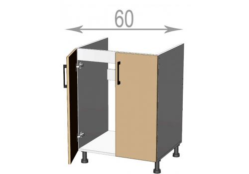 dolní dřezová skříňka š.60, v.82, Premiere LS6082, bílá/Bordeaux lesk