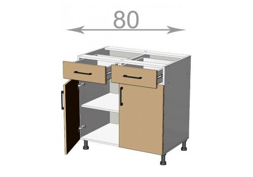 dolní skříňka na vestavnou troubu š.60, v.82, Premiere LG6082, bílá/Bordeaux lesk