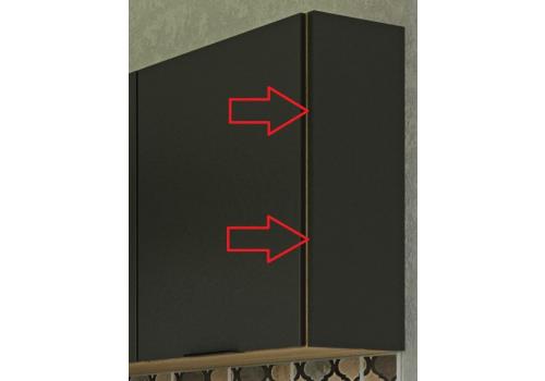 horní vysoká skříňka š.20, v.92, Premiere W2092F, bílá/Bordeaux lesk