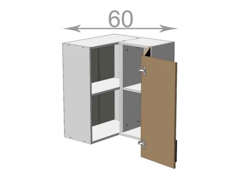 horní rohová skříňka š.60, v.72, Modena BK606072, bílá/bílý mat