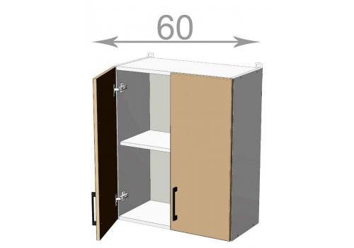 horní skříňka š.60, v.72, Kaiser W6072, bílá/krémová lesk