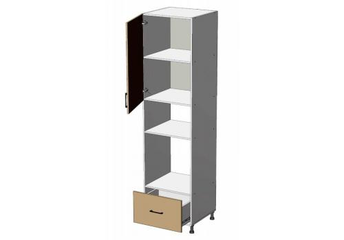 dolní vysoká potravinová skříň na vestavnou troubu a mikrovlnku š.60, v.234, Premiere HL602344, bílá