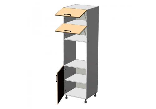 dolní potravinová skříň na vestavnou troubu š.60, v.214, Premiere HL602142, bílá/šedý metalic