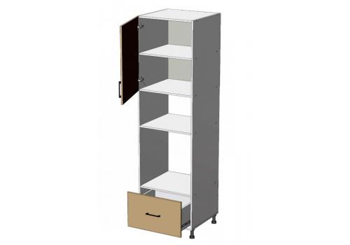 dolní vysoká potravinová skříň na vestavnou troubu a mikrovlnku š.60, v.214, Premiere HL602144, bílá