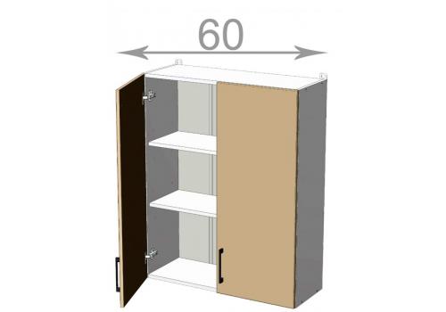 horní vysoká skříňka š.60, v.92, Premiere W6092, bílá/bílý dub polar