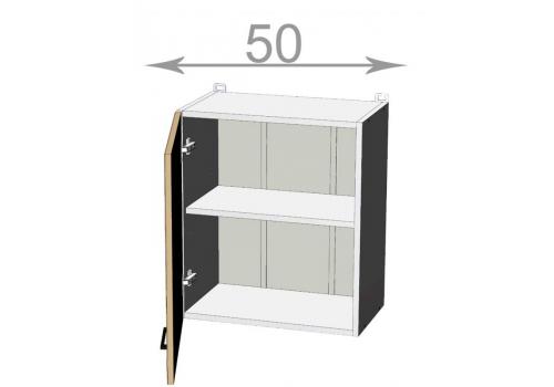 Capri W5057, kuchyňská vysoká skříňka nad digestoř š.50, korpus grafit, dvířka nymphaea alba