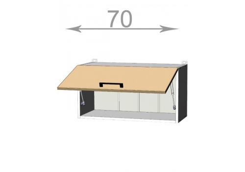 horní výklopná skříňka š.70, v.36, Premiere W7036, bílá/šedý metalic