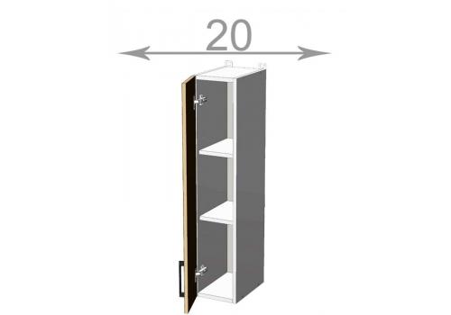 horní vysoká skříňka š.20, v.92, Horizon W2092F, grafit/beton
