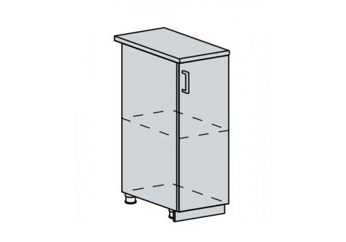 30D d. skříňka 1-dveřová GREECE bk/bílá metalic