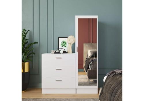 HASKEL moderní předsíňová stěna, barva bílá