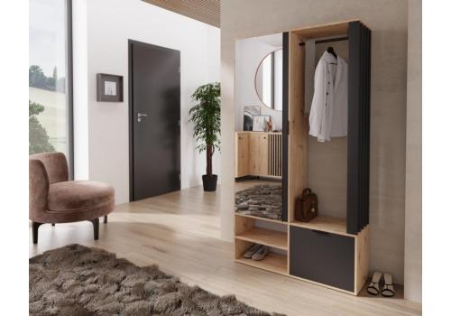<h3 class=ctjt>Předsíňová stěna MINAS dub artisan/černá</h3><img src=/stena-obyvaci-stena-stena-do-predsine-predsin_pfoto-small-qaXtc-2009061930.jpg> Předsíňová stěna MINAS dub artisan/černá