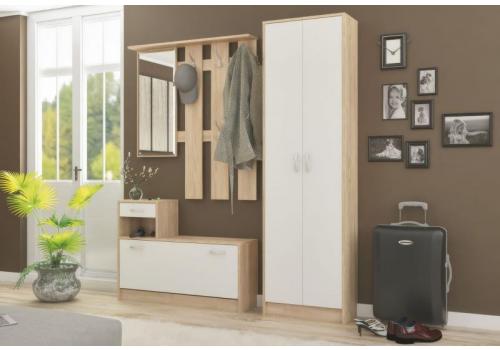 Předsíňová stěna se skříní ORION dub sonoma/bílá