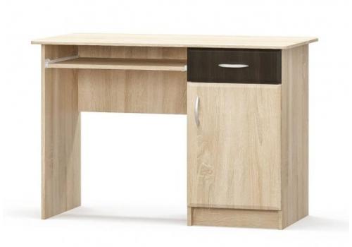 Pracovní stůl CRUBE 1, dub Sonoma / wenge