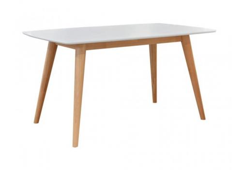 Jídelní stůl TRAST 150x90 cm, bílá/buk