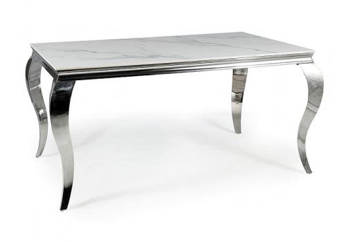 PRINCE jídelní stůl 180, bílá / chrom