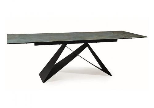 VESTIN jídelní stůl 160, tyrkysová/černá