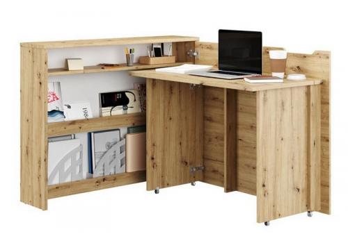 Rozkládací psací stůl pravý REBECCA dub artisan