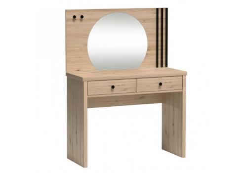 Toaletní stolek 2S se zrcadlem BARBUS dub artisan/černá