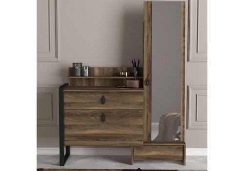 LAPAS kosmetický stolek se zrcadlem, ořech