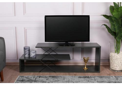 Zigzag stylový TV stolek, antracit