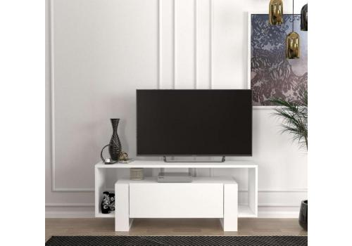SORITO úzký TV stolek, bílá