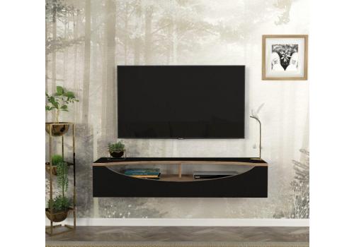 ZUGI závěsný TV stolek, černá/borovice Atlantik