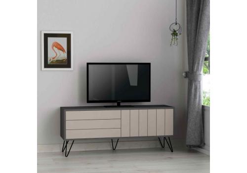 POLYMNIA, TV stolek, antracit / světlá moka