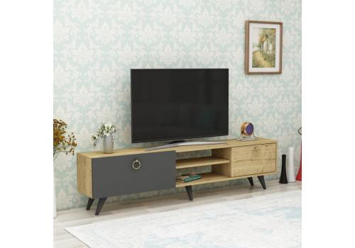 VATERA TV stolek na nožičkách, dub / antracit