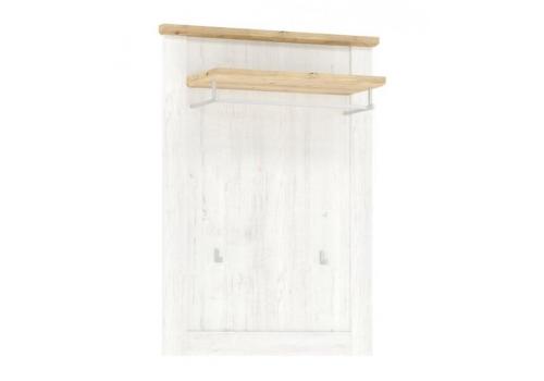 Věšákový panel s policí ROLLY, borovice Andersen/dub Artisan