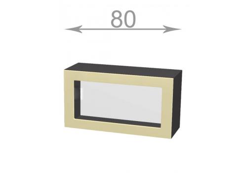 Capri W8046G, kuchyňská vysoká výklopná vitrína š.80, korpus dub Sonoma, dvířka grafit