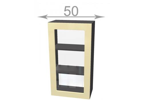 Capri W5092G, kuchyňská vysoká vitrína š.50, korpus dub Sonoma, dvířka grafit