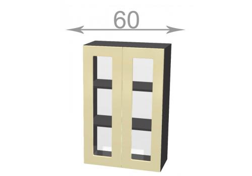 Capri W6092G, kuchyňská vysoká vitrína š.60, korpus dub Sonoma, dvířka grafit