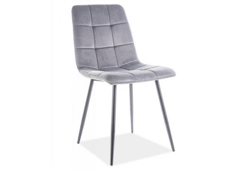 Jídelní čalouněná židle MILA velvet šedá/černá