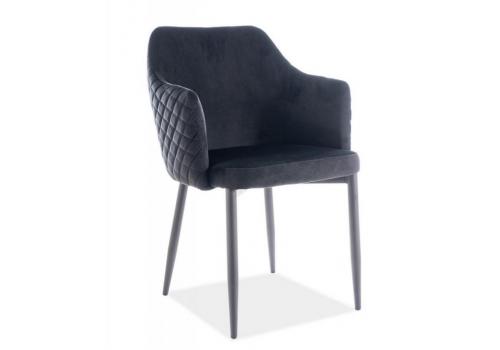 Jídelní čalouněná židle ASTOR velvet černá/černá