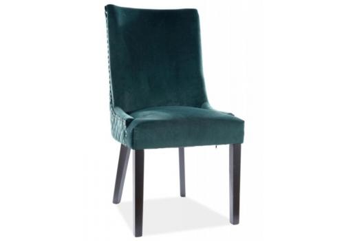Jídelní čalouněná židle IVONA VELVET zelená/černá