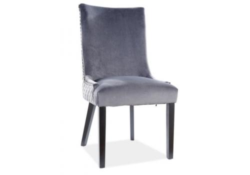 Jídelní čalouněná židle IVONA VELVET šedá/černá